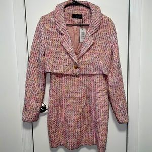 Two piece gingham style dress plus blazer.